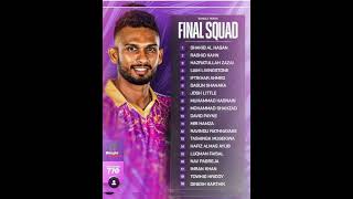 ABU dhabi t10 Bangla tigers full squad for season 8 nocopyright nocopyrightmusic abudhabit10 yt [upl. by Hobard778]