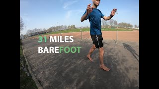 50 KM 31 MILES BAREFOOT WALK ON PAVEMENT  Sportcentrum Ingelmunster ENGLISH SUBTITLES [upl. by Tessil]