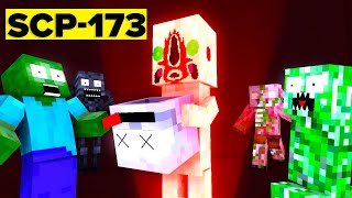 MONSTER SCHOOL VS SCP173 HORROR CHALLENGE HALLOWEEN SPECIAL  Minecraft Animation [upl. by Alejandrina]