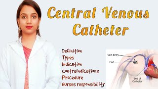 Central venous catheter Central venous line explained in Hindi [upl. by Aicert235]