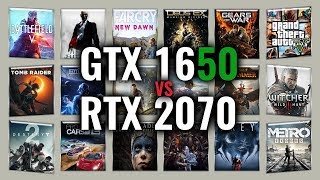 GTX 1650 vs RTX 2070 Benchmarks  Gaming Tests Review amp Comparison  53 tests [upl. by Rysler]