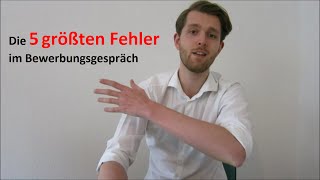 Die 5 größten FEHLER im BEWERBUNGSGESPRÄCH I Eure Ausbildung I Vorstellungsgespräch [upl. by Aloek]