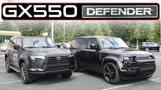 2024 Land Rover Defender 110 vs Lexus GX550  Luxury Off Road SUV Head To Head [upl. by Cherice]