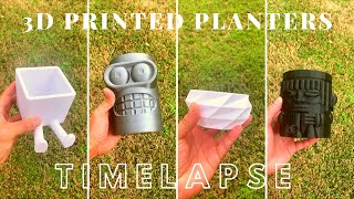 3D Print Planters Theme Timelapse Octolapse [upl. by Haines137]