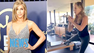 Jennifer Aniston Reveals the Fitness SECRET to Her Amazing Body  E News [upl. by Ahtanaram]