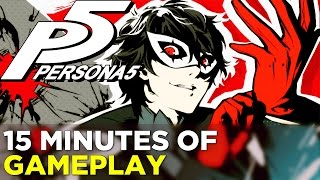 Persona 5  15 Minutes of ENGLISH GAMEPLAY [upl. by O'Shee]