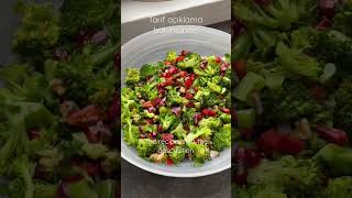 Özel sosu ile Brokoli Salatası  Broccoli Salad  Brokkolisalat shorts vegan easy [upl. by Munro]