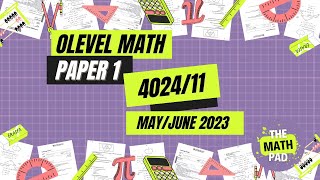 Solved Past Paper Solution  Olevel Math Paper 1  402411  CAIE  MayJune 2023  Part 3 [upl. by Hannasus481]