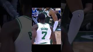 Giannis Hits Jalen Brown Then Trolls  Celtics vs Bucks Showdown [upl. by Kopple807]