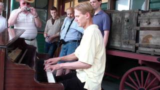 Frederick Hodges 6KITTEN ON THE KEYSCentral PA Ragtime Festival  EBT June 18 2011street piano [upl. by Ateinotna]