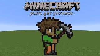 Minecraft Pixel Art Tutorial Terraria Character [upl. by Branen]