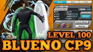 LEVEL 100 BLUENO CP9 GAMEPLAY  ONE PIECE BOUNTY RUSH  OPBR [upl. by Candi]