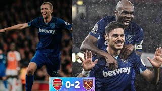 Arsenal vs West Ham 02 epl highlights 2023  Soucek goal vs Arsenal  Mavropanos goal vs Arsenal [upl. by Erapsag]