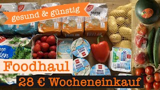 Wocheneinkauf gesund amp günstig mit Cashback 28 €  Food Haul mit Food Diary 1 Person  sparsam leben [upl. by Nolur87]