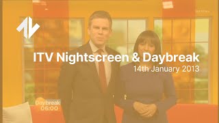 ITV Nightscreen amp Daybreak 14th January 2013 launch of the new look ITV [upl. by New749]