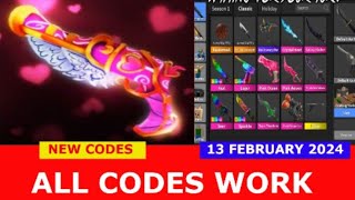 ALL CODES WORK💘CASES Zyleaks MM2 ROBLOX  NEW CODES  FEBRUARY 13 2024 [upl. by Baiel]