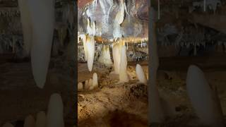 Stalactites and stalagmites create a captivating underground landscape in Ohio Caverns USA [upl. by Sharyl976]