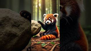 A red panda startled by a pebble [upl. by Mairem]