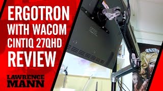 Ergotron Lx Sit Stand Desk Mount LCD Arm for the Wacom Cintiq 27QHD Touch Overview Review [upl. by Gloriane330]