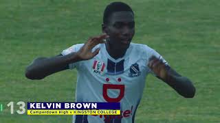 Kelvin Brown finish for Kingston College vs Camperdown is the SBF Goal of the week for Week 2 [upl. by Ilrebmik246]