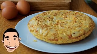 MOUTHWATERING SPANISH OMELETTE  How to Make Potato Omelette  Tortilla De Patatas Española [upl. by Ihn]