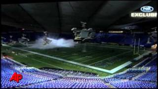 Raw Video Snow Causes Metrodome Roof Collapse [upl. by Doug513]