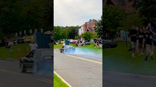 Twin Turbo Fox Body rolling burnout 😱🔥👀 automobile burnout takeover crash drift [upl. by Atteragram272]