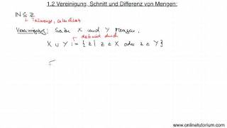 Vereinigung von Mengen  Mathematik Videos amp Übungen [upl. by Landahl]