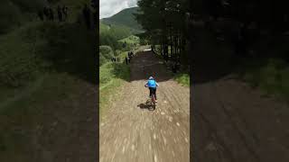 63kmh  100ft MTB jump Red Bull Hardline [upl. by Redlac]