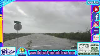 Hurricane Beryl Effects 930am Update Flooding On Parts Of Bolivar Peninsula [upl. by Llirpa]