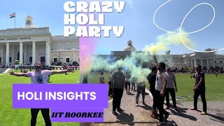 Craziest holi party  IIT ROORKEE ❤️❤️ iitroorkee iit [upl. by Ytisahcal]