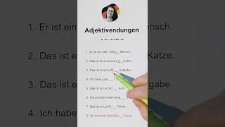 Adjektivendungen im Deutschen 🇩🇪😮 german deutsch deutschlernen learngerman germany learn [upl. by Souza748]