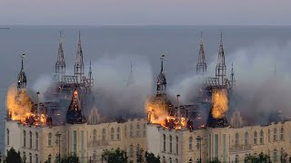 Russia hit students palace in Odessa with an quotIskanderquot missile [upl. by Lacee270]