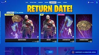 Kratos Return Date in Fortnite Item Shop [upl. by Newol625]