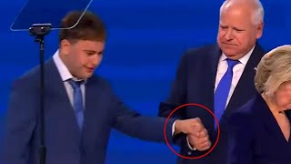 FramebyFrame Analysis of Tim Walz Yanking His Son on DNC Stage [upl. by Shani472]