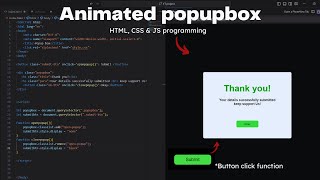 Animated popup box create  HTML CSS amp JS  programming  ASMR Programming  No Talking [upl. by Eelyab]