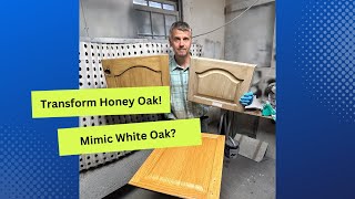 Transforming honey oak cabinets  Part 1 mimic white oak and more [upl. by Melony462]