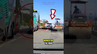 Selfish Driver Hits Road Worker [upl. by Wendolyn976]