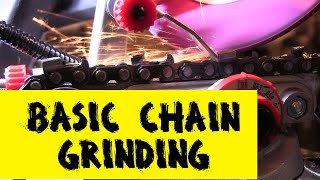 Oregon 620120 Basic chainsaw chain grinding  088 [upl. by Haelat627]