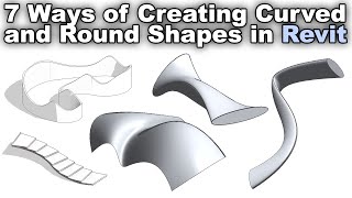 7 Ways of Creating Curved and Round Shapes in Revit Tutorial [upl. by Ardnaid]