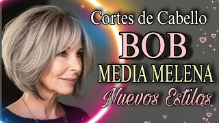 Tendencia Cabello 2024 ✂️ Cortes BOB MEDIANOS Para Mujeres de Toda edad y Tipo de Cabello [upl. by Isnam]