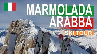 Skiing Marmolada Glacier and Arabba  Dolomiti Superski  Italy [upl. by Layney759]