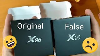 Smart BOX X96 original VS X96 false unboxing and review [upl. by Hymen]