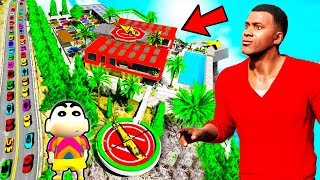 Franklin Upgrading NEW TRILLIONAIRE SECRET HOUSE in GTA 5  SHINCHAN and CHOP [upl. by Lee]