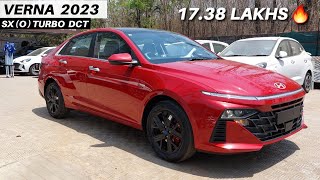 2023 Hyundai Verna Sx O Turbo DCT Dual Tone ₹ 1738 Lakhs  Most Detail Walkaround  Moter Jet [upl. by Ahsemak]