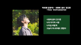 inst 덕이형김용덕 사랑에 끝이 있다면 MR1key [upl. by Ylrebmic]