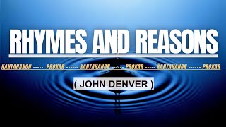 RHYMES AND REASONS by JOHN DENVER KARAOKE [upl. by Fredie]