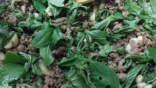 ملوخية باللحمة طعم مميزsyrian molokhia recipe [upl. by Irtimid]