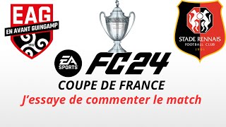 Guingamp vs Rennes 32ème de finale de la coupe de France 20232024 [upl. by Eecats]