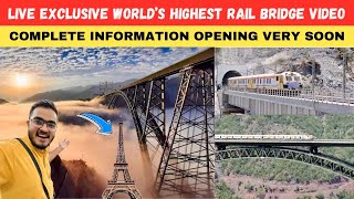 Jammu to Srinagar Train via Chenab Bridge  Latest USBRL Update  Worlds Tallest Railway Bridge [upl. by Torrey809]